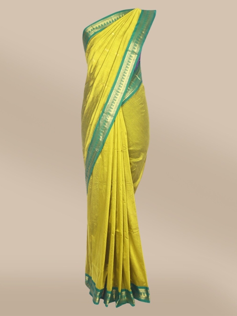 

The Chennai Silks Green & Gold Woven Design Saree