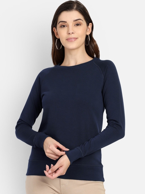 

Free Authority Women Navy Blue Solid Pullover Sweatshirt