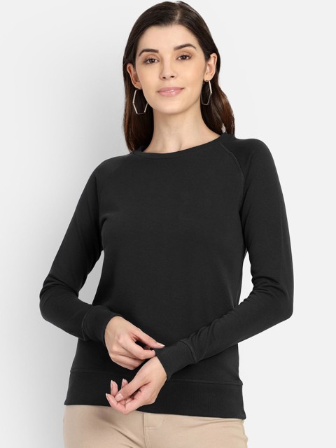 

Free Authority Women Black Bio-Washed Sweatshirt