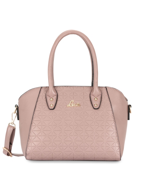 

Lavie Pink Textured PU Structured Shoulder Bag