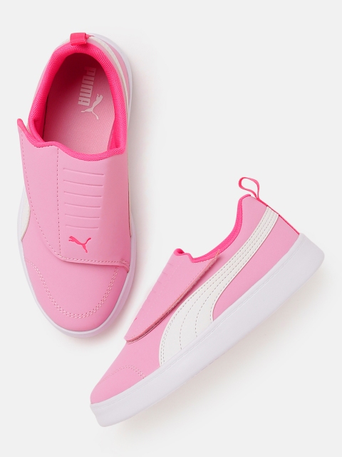 

Puma Unisex Kids Pink Textured Slip-On Sneakers