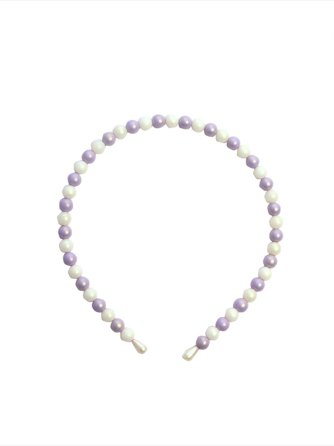 

Spiky Unisex Kids Violet & White Beaded Hair Accessory