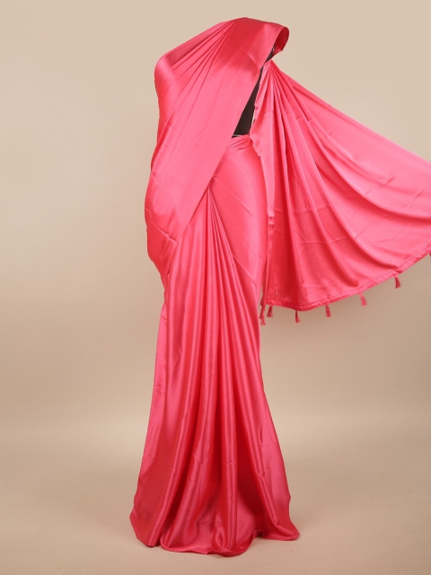 

Pothys Pink Satin Solid Saree