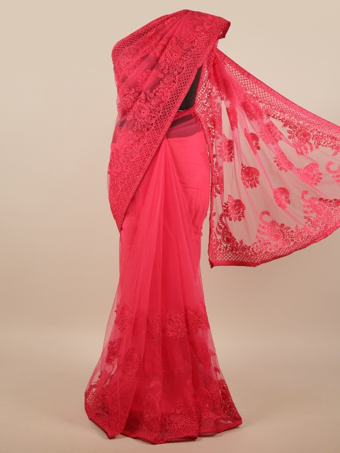 

Pothys Pink Net Embellished Saree