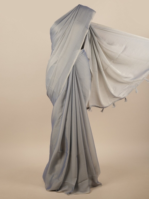 

Pothys Grey Poly Chiffon Solid Saree