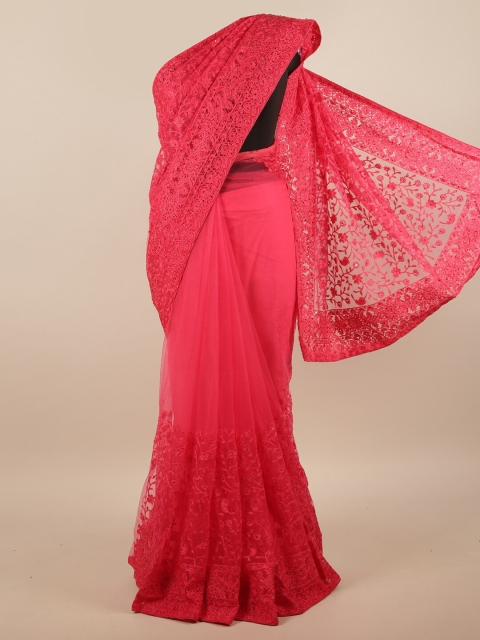 

Pothys Pink Net Embellished Saree