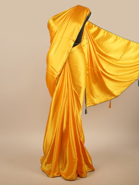 

Pothys Yellow Satin Saree