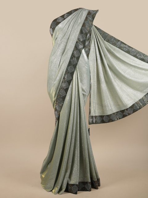 

Pothys Green & Black Embellished Saree