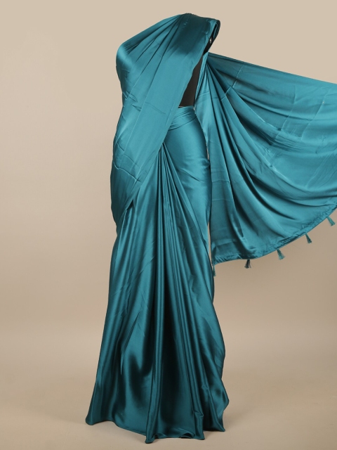 

Pothys Blue Satin Saree