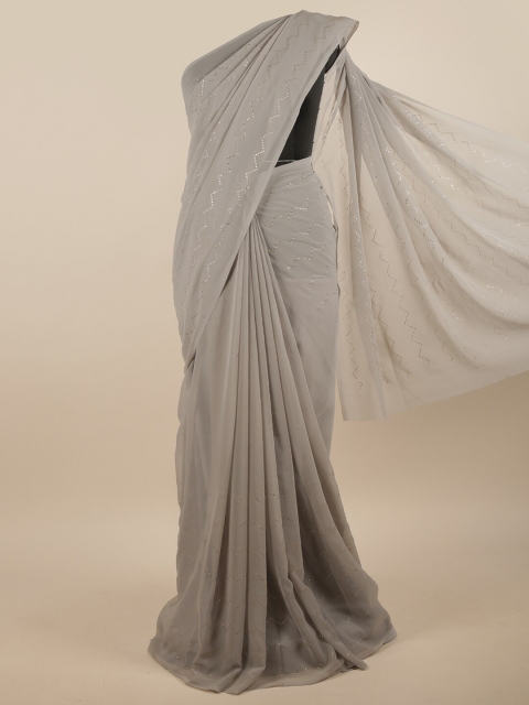 

Pothys Grey Embellished Embroidered Saree
