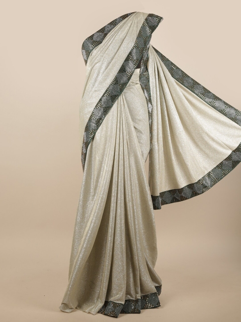 

Pothys Green & Black Embellished Saree