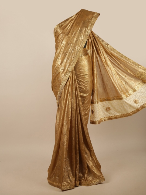 

Pothys Gold-Toned Floral Saree