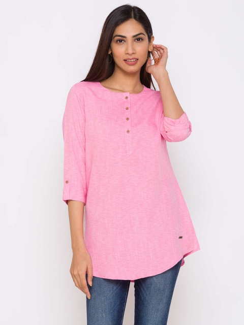 

ZOLA Pink Round Neck Tunic