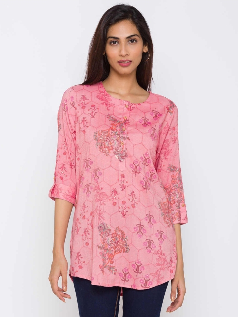 

ZOLA Pink & Grey Printed Tunic