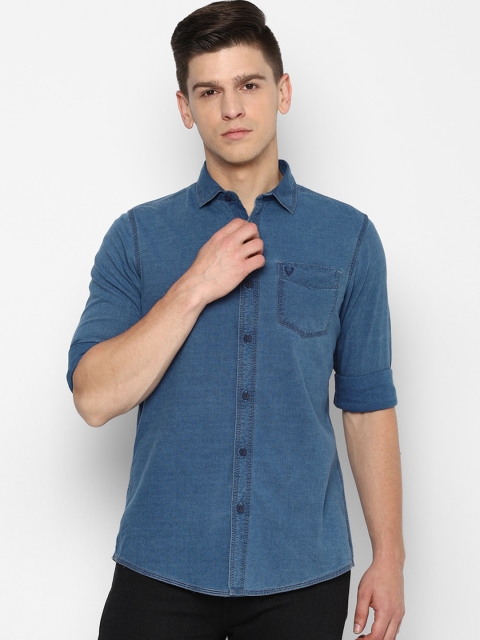 

Allen Solly Sport Men Blue Opaque Pure Cotton Casual Shirt