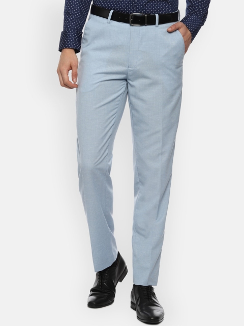 

Van Heusen Men Blue Formal Trousers
