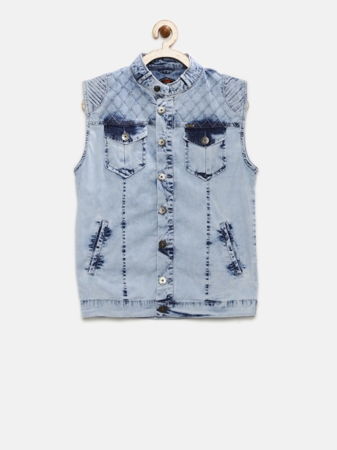 

Gini & Jony Boys Blue Washed Sleeveless Denim Jacket