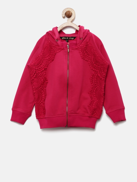 

Gini and Jony Girls Pink Hooded Sweatshirt