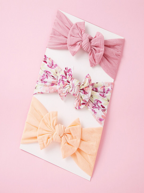 

AQUASTREET Set of 3 Girls Orange & Pink Knot Hairband