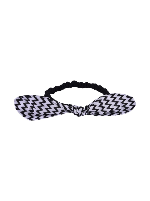 

AQUASTREET Girls White & Black Rabbit Ears Fabric Headband