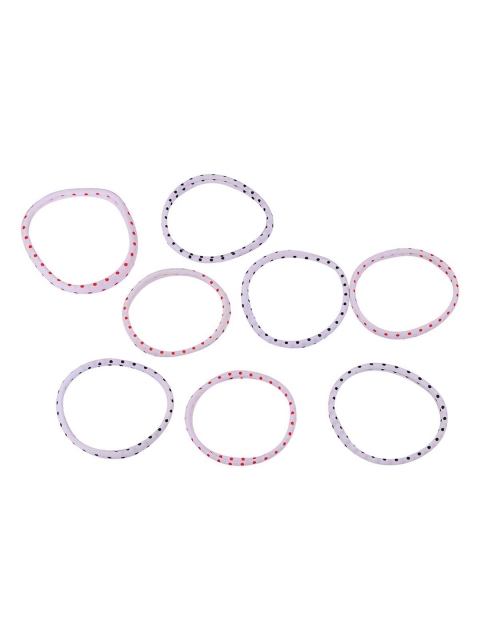 

AQUASTREET Pack of 8 Girls Pink & Purple Polka Dotted Ponytail Holders