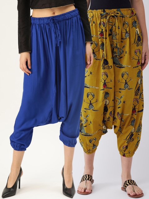

InWeave Women Pack Of 2 Harem Pants, Blue