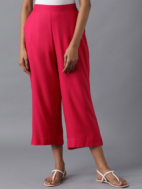 

elleven Women Pink Solid Culottes Trousers