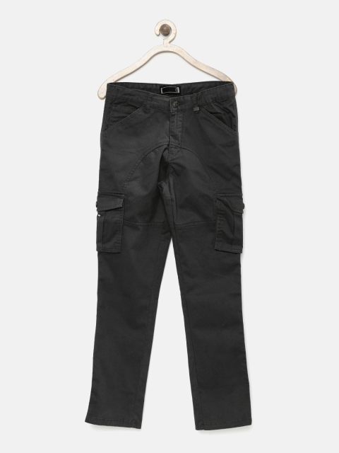 

Gini and Jony Boys Charcoal Regular Fit Flat-Front Trousers