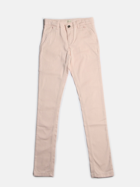 

Palm Tree by Gini & Jony Girls Peach-Coloured Slim Fit Trousers