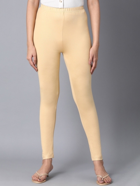 

elleven Women Gold Solid Slim Fit Tights