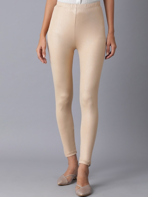 

elleven Women Rose Gold Solid Ankle Length Leggings