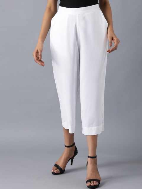 

elleven Women White Culottes Trousers