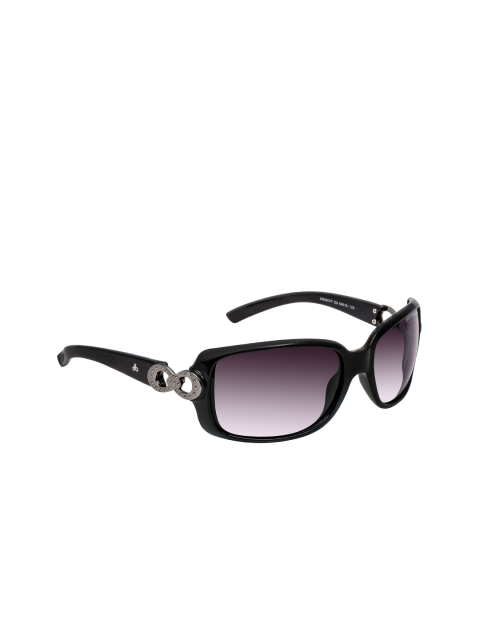 

David Blake Women Purple Lens & Black Polarised Cateye Sunglasses W-SGDB2068