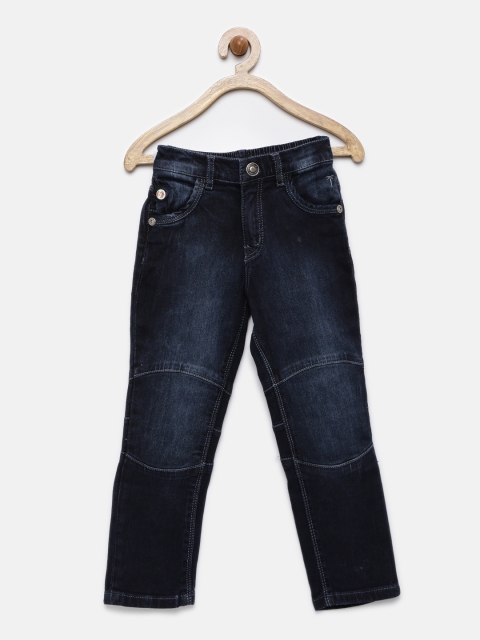 

Palm Tree Girls Blue Regular Fit Mid-Rise Clean Look Jeans