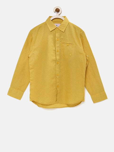 

Gini and Jony Boys Yellow Printed Casual Shirt