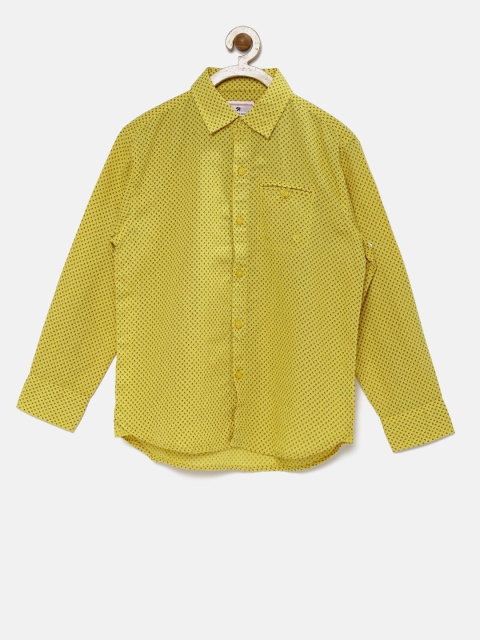 

Gini and Jony Boys Yellow Printed Casual Shirt