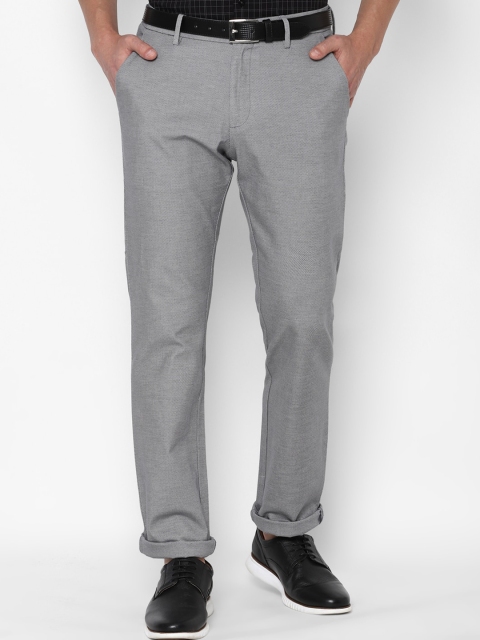 

Allen Solly Men Grey Textured Trousers