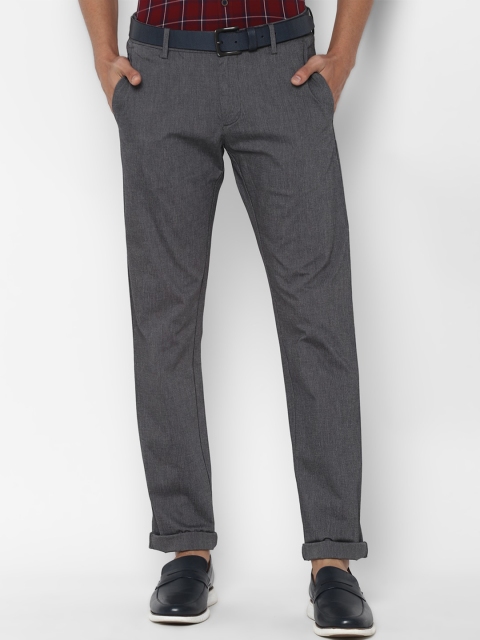 

Allen Solly Men Grey Textured Slim Fit Trousers