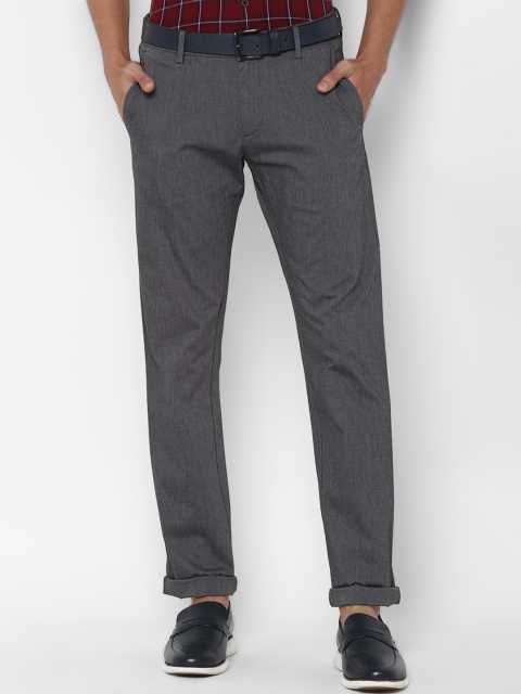 

Allen Solly Men Grey Textured Slim Fit Trousers