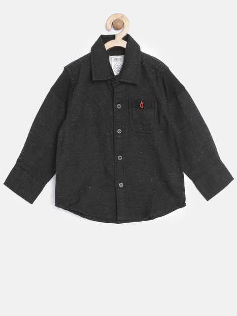 

Gini and Jony Boys Black Casual Shirt