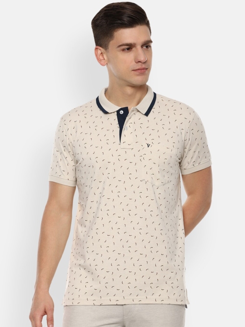 

Van Heusen Sport Men Beige Printed Polo Collar T-shirt
