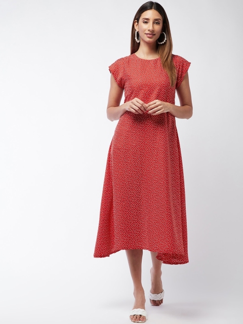 

InWeave Red & Off White Midi Dress