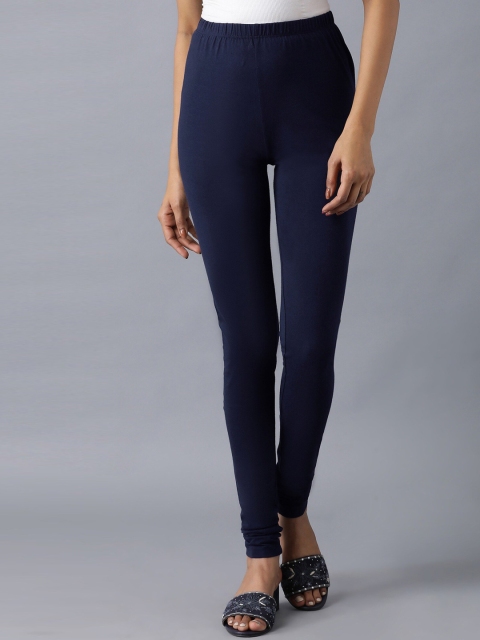 

Elleven Blue Pure Cotton Churidar-Length Leggings