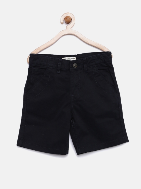 

Gini and Jony Boys Navy Blue Slim-Fit Solid Shorts