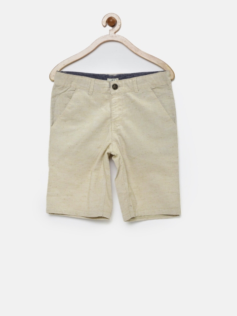 

Gini and Jony Boys Beige Self-Design Regular Fit Shorts