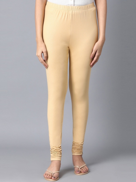 

elleven Women Gold-Toned Solid Leggings, Brown