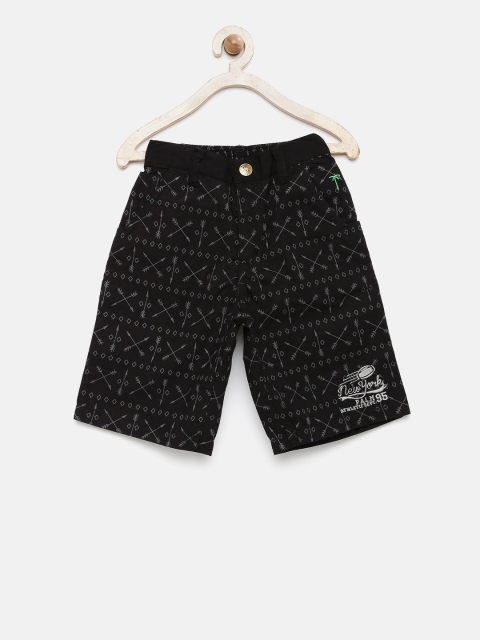 

Palm Tree Boys Black Printed Shorts