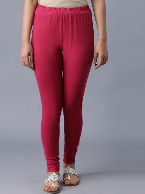 

Elleven Magenta Pure Cotton Churidar-Length Leggings
