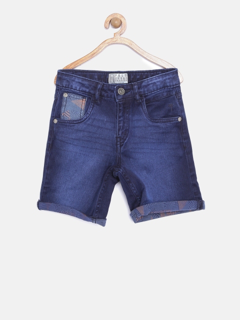 

Palm Tree by Gini and Jony Boys Navy Denim Bermuda Shorts, Navy blue
