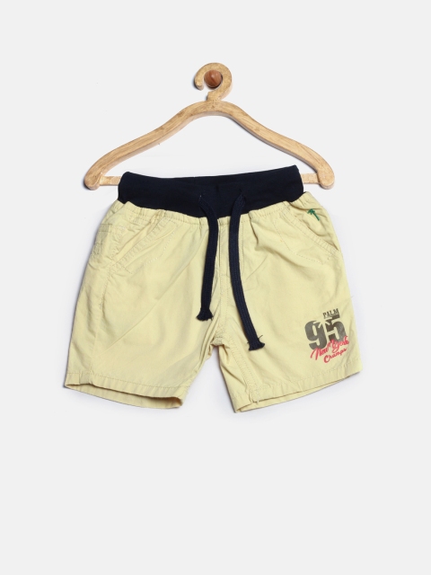 

Palm Tree Boys Beige Solid Regular Fit Shorts